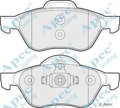 APEC BRAKING pad1714 -  Комплект тормозных колодок, дисковый тормоз